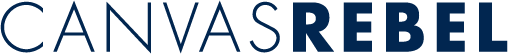 Logo of Canvas Rebel in blue text on a white background.